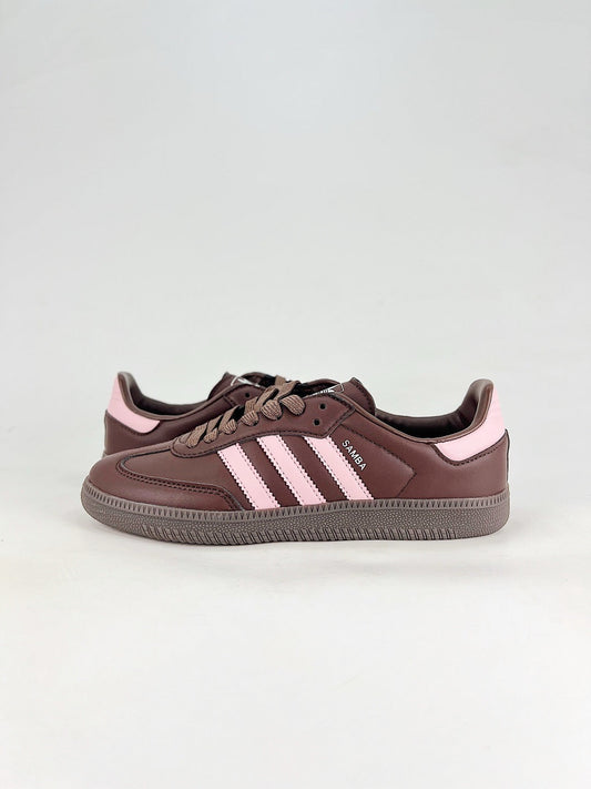 Adidas Samba Low Top Casual Sneakers Unisex Chocolate Brown + Soft Pink