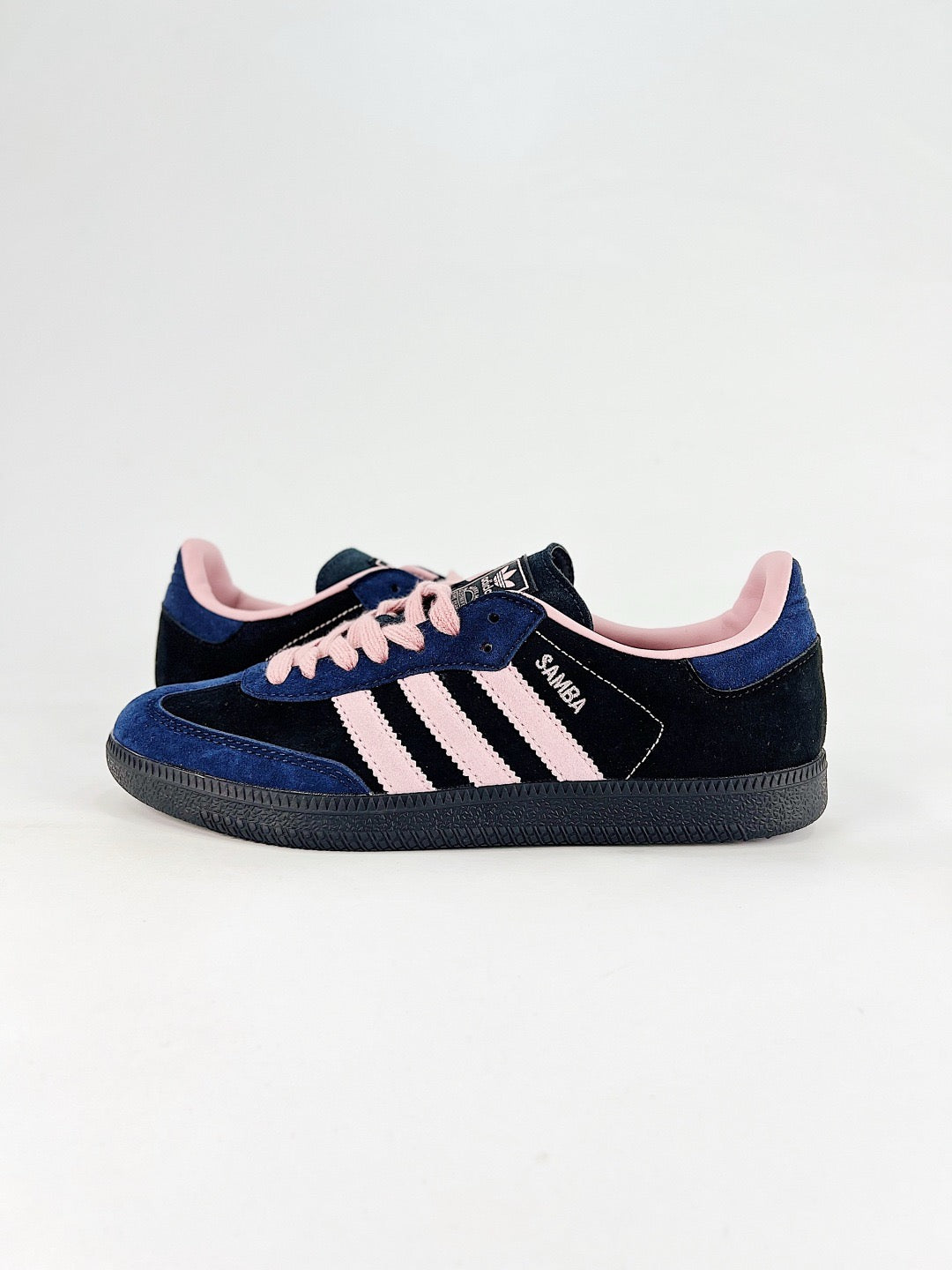 Adidas Samba Low Top Casual Sneakers Unisex Black Suede + Navy Blue + Baby Pink