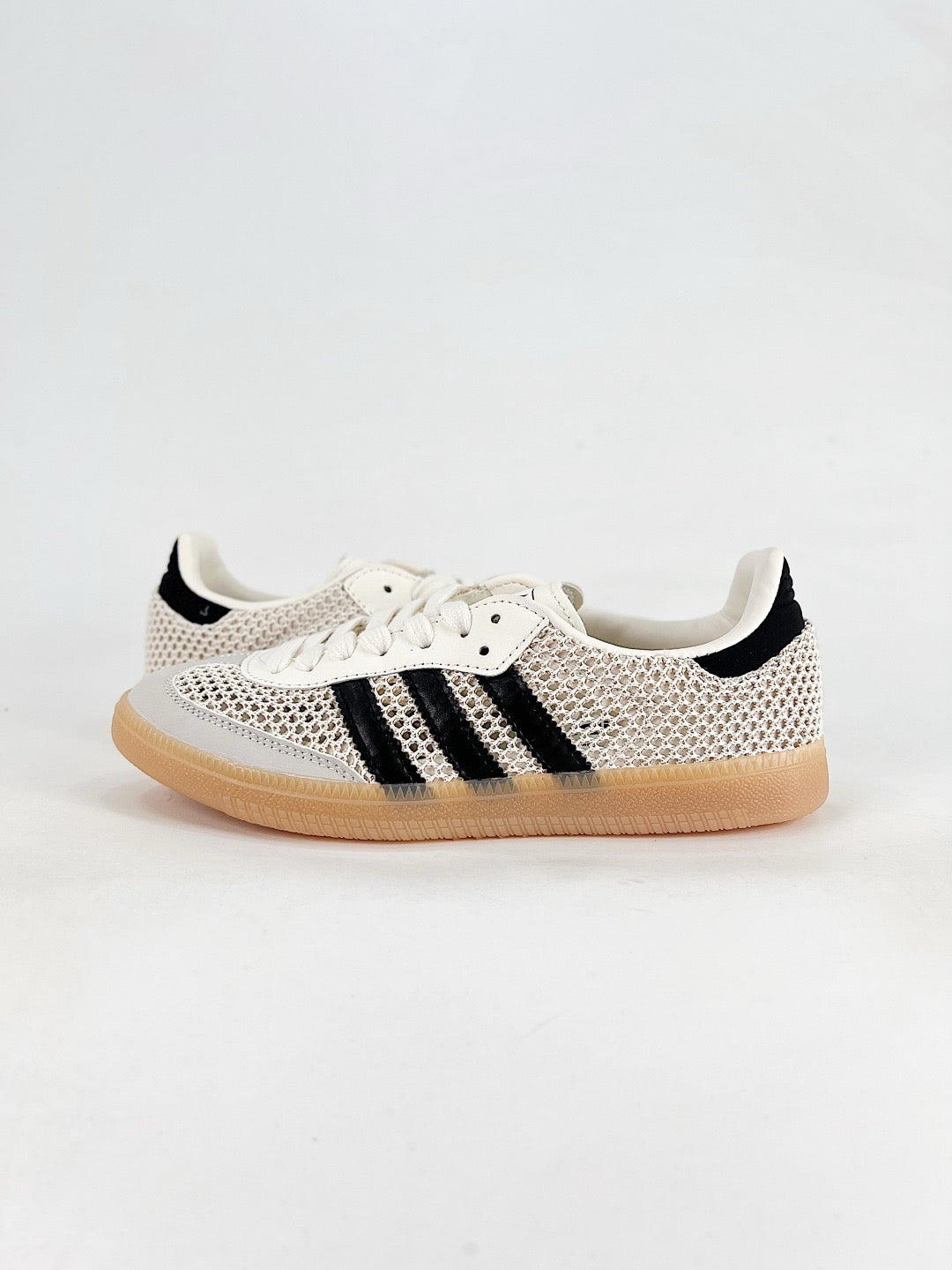 Adidas Samba Low Top Casual Sneakers Unisex Off White Mesh + Black