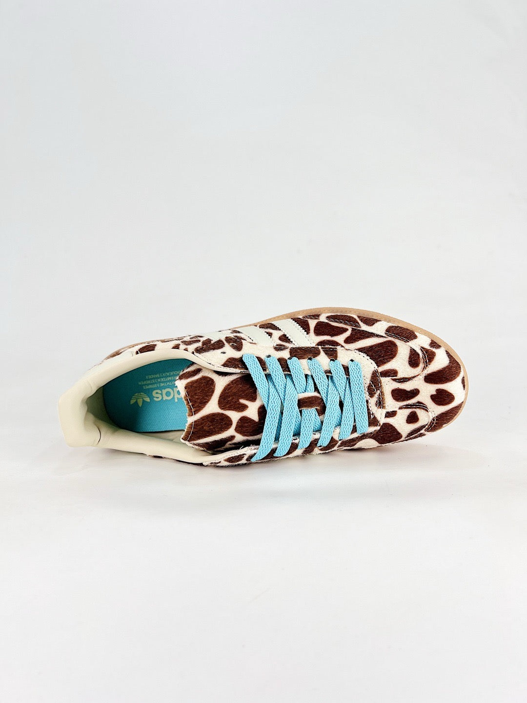 Adidas Samba Low Top Casual Sneakers Unisex Giraffe Print Pony Hair + White Stripes