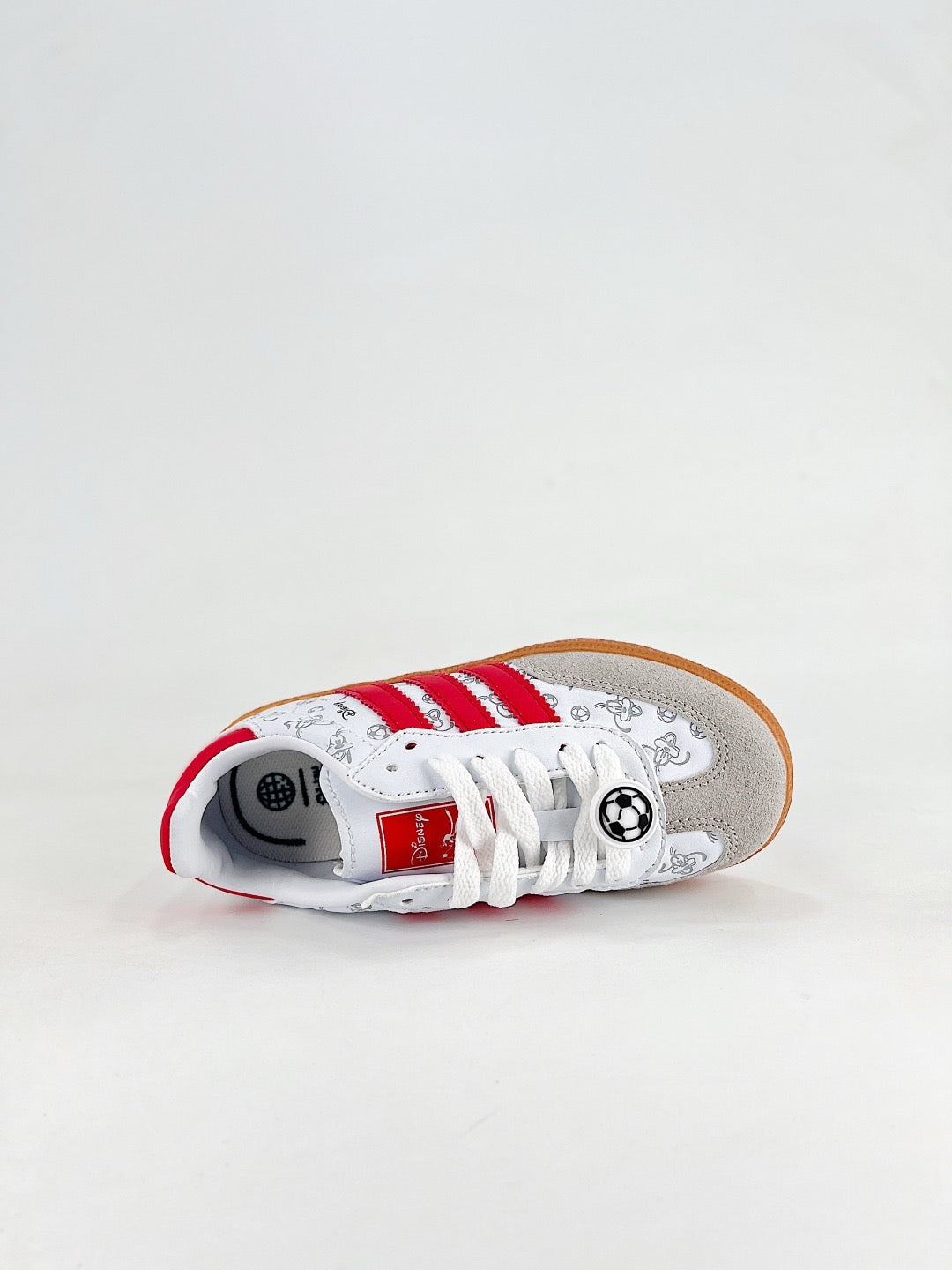 Adidas Samba Low Top Casual Sneakers Unisex White with Disney Print + Red Stripes