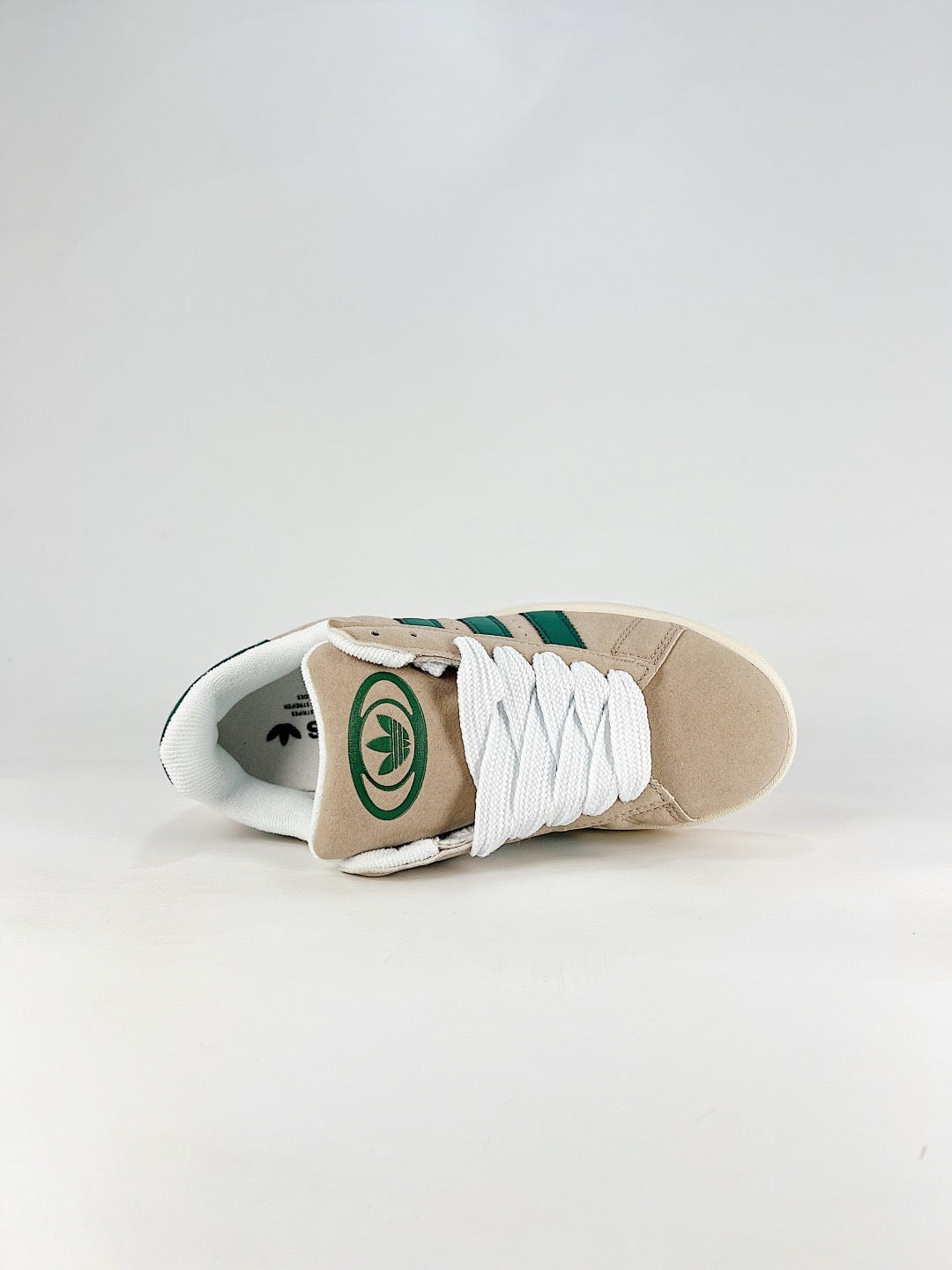 Adidas Campus Sneakers Light Beige Green Suede Shoes Unisex