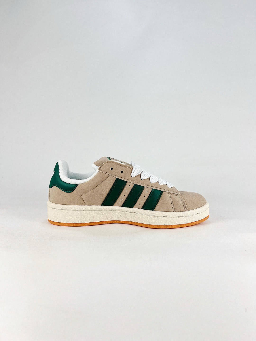 Adidas Campus Sneakers Light Beige Green Suede Shoes Unisex