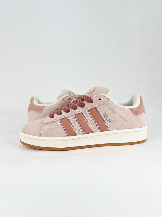 Adidas Campus 00s Unisex Suede Sneakers Light Pink Embroidery Stripes Gum Sole