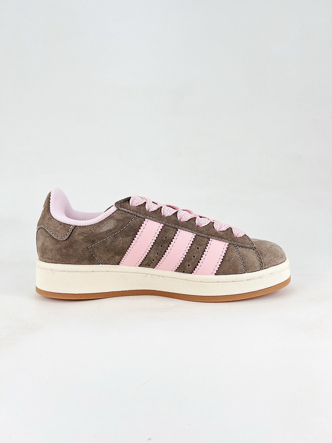 Adidas Campus 00s Retro Skate Shoes Dark Taupe Suede Pastel Pink 3-Stripes Unisex