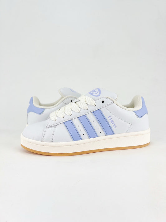 Adidas Campus 00s Unisex Sneakers Off White Light Blue Stripes Gum Sole