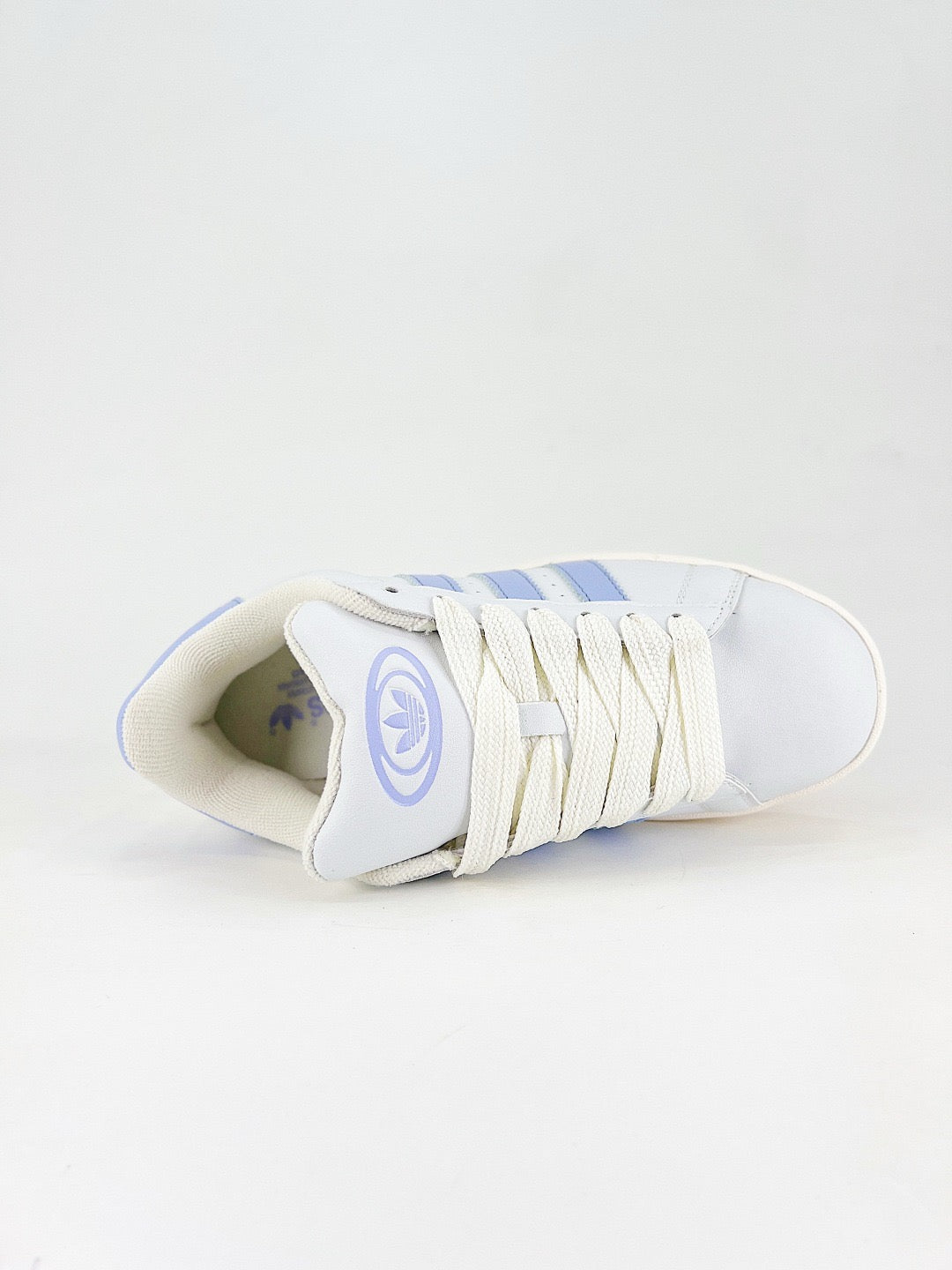 Adidas Campus 00s Unisex Sneakers Off White Light Blue Stripes Gum Sole