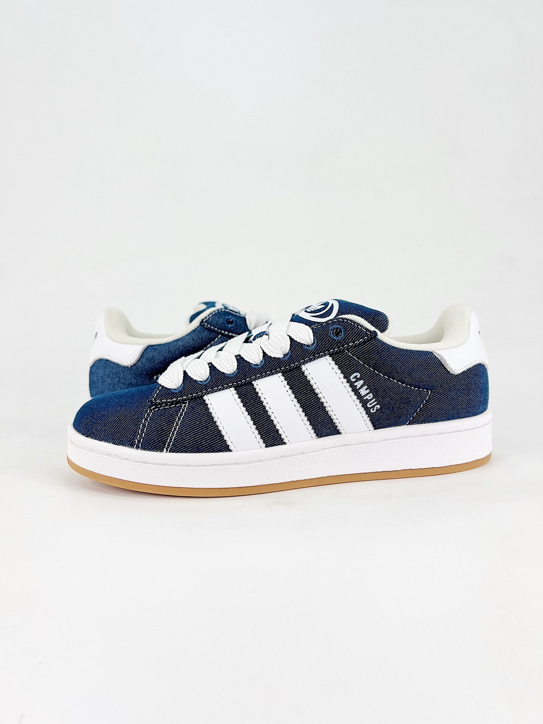 Adidas Campus 00s Unisex Sneakers Denim Blue White Stripes Gum Sole