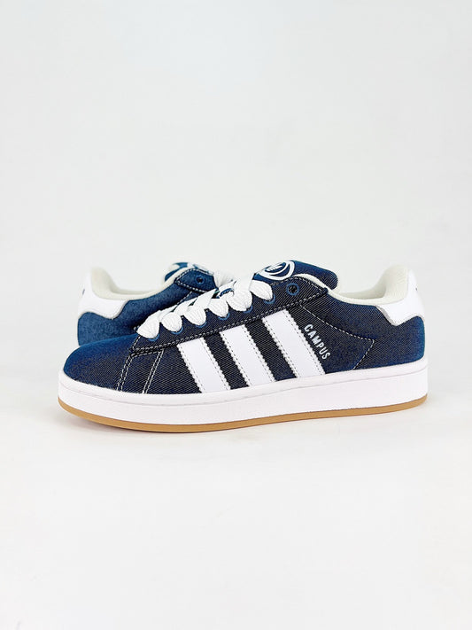 Adidas Campus 00s Unisex Sneakers Denim Blue White Stripes Gum Sole