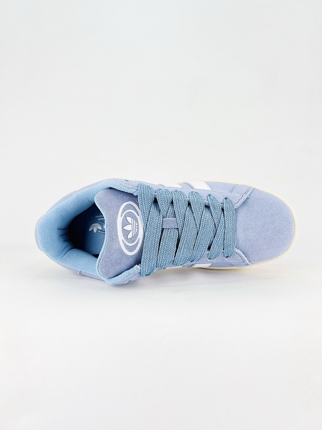 Adidas Campus 00s Unisex Sneakers Light Baby Blue Suede White Stripes Gum Sole