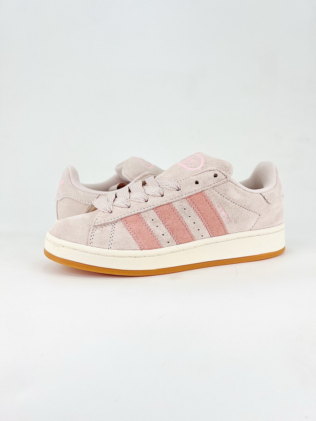 Adidas Campus 00s Unisex Sneakers Nude Pink Suede Gradient Pink Stripes Gum Sole