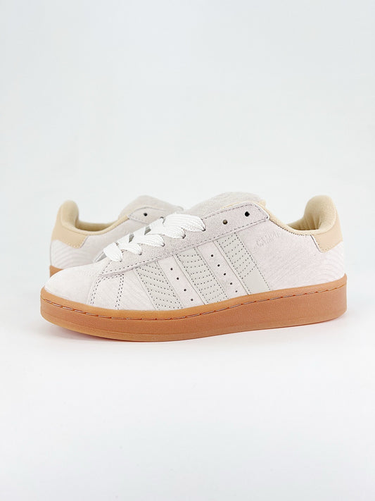 Adidas Campus 00s Unisex Sneakers Off White Suede Cream Stripes Gum Sole