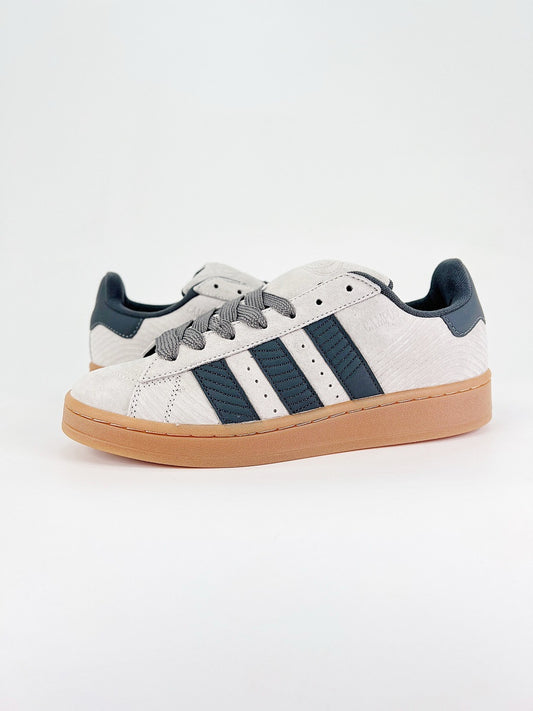 Adidas Campus 00s Unisex Sneakers Off White Suede Dark Navy Stripes Gum Sole