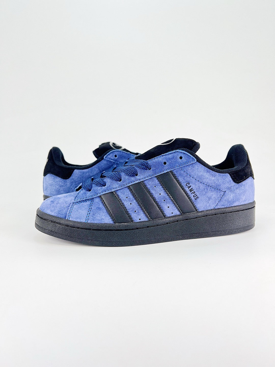 Adidas Campus 00s Unisex Sneakers Royal Blue Suede Black Stripes Black Sole