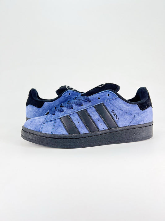 Adidas Campus 00s Unisex Sneakers Royal Blue Suede Black Stripes Black Sole