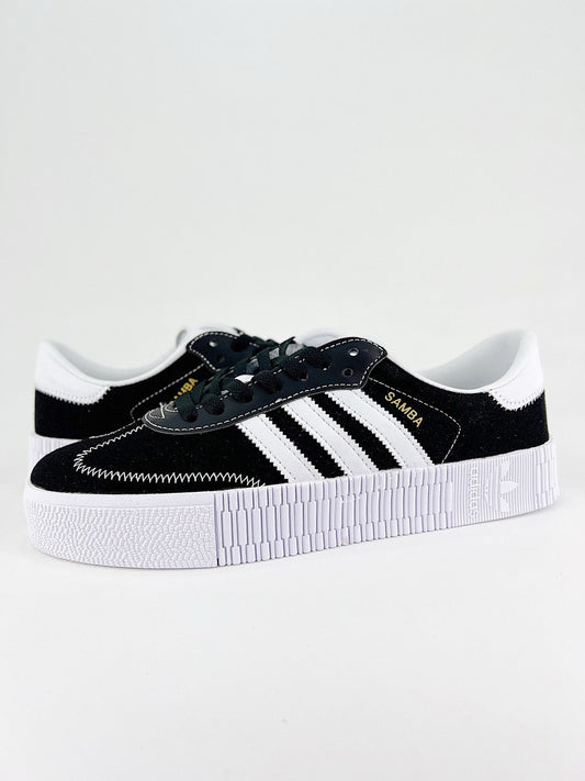 Adidas Sambarose Sneaker Black White Stripes Platform Sole Unisex