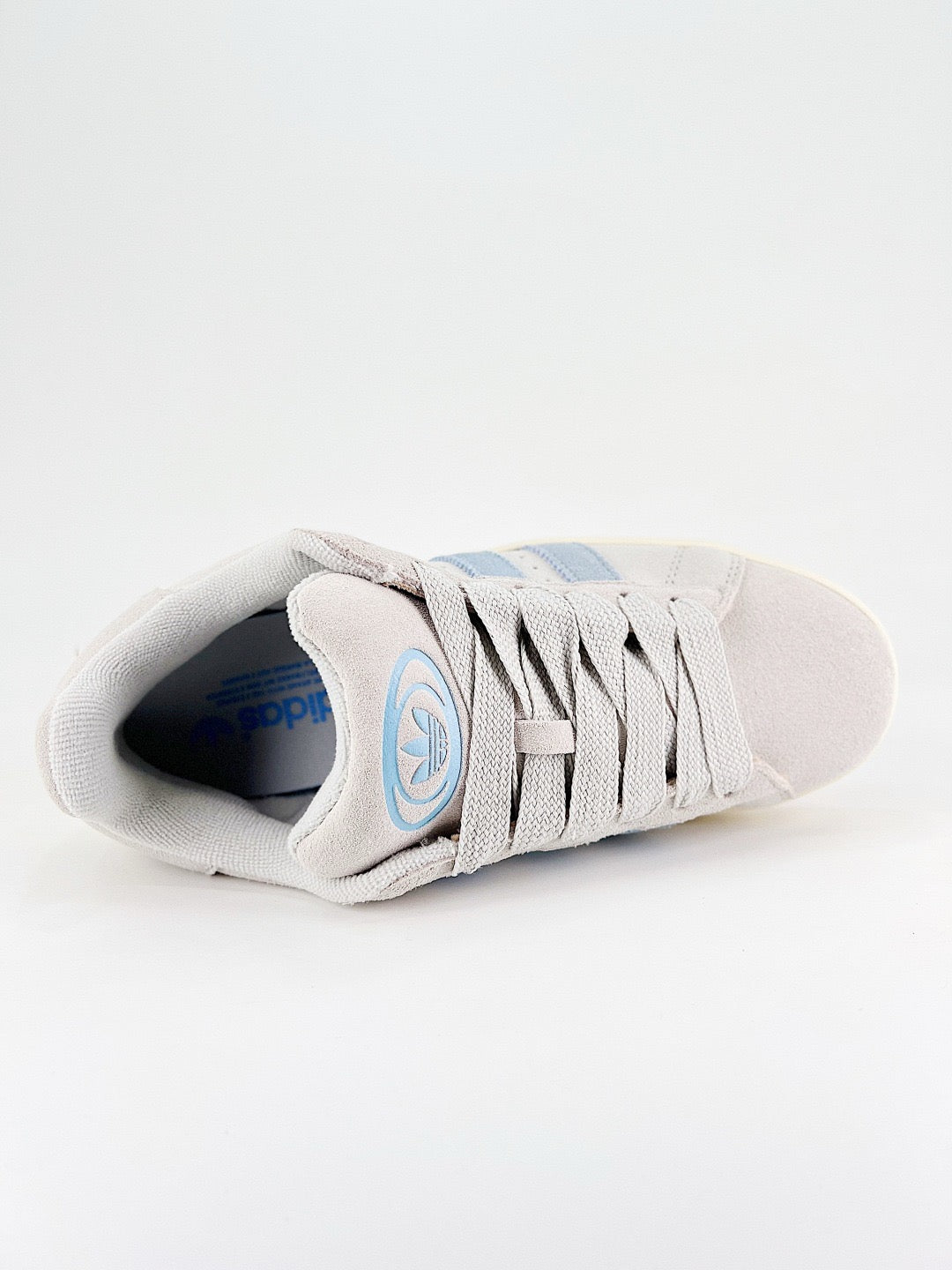 Adidas Campus 00s Sneaker Light Grey Baby Blue Stripes Gum Sole Unisex