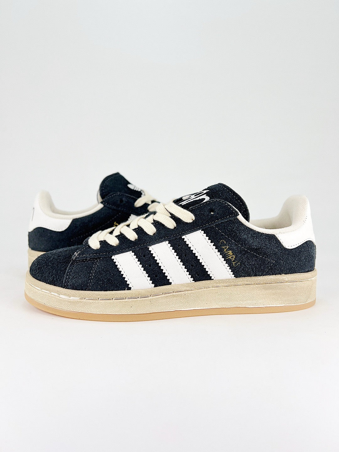 Adidas Campus 00s Sneaker Black White Vintage Gum Sole Unisex