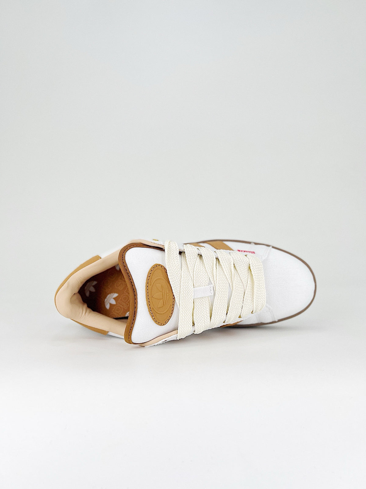 Adidas Campus 00s Sneaker White Canvas Brown Stripes Gum Sole Unisex