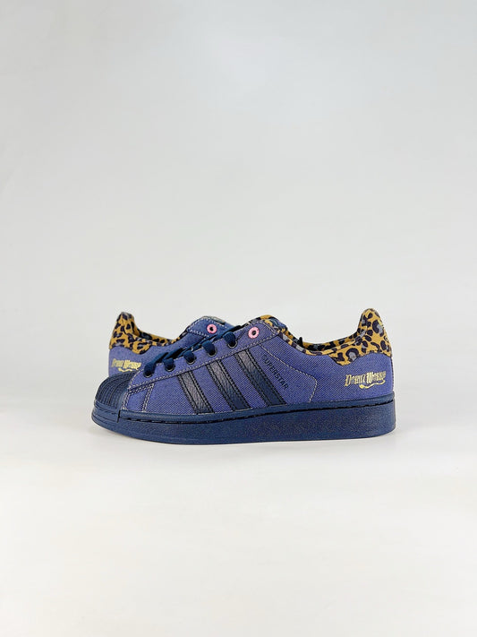Adidas Superstar x Don Toliver Sneaker Navy Denim Leopard Lining Unisex