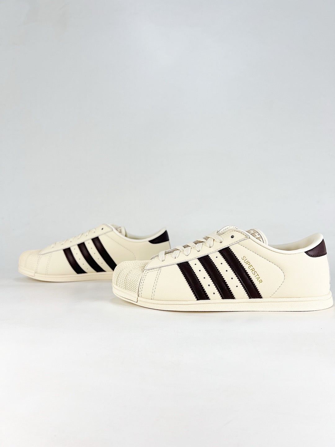 Adidas Superstar Sneaker Cream White Black Suede Stripes Unisex