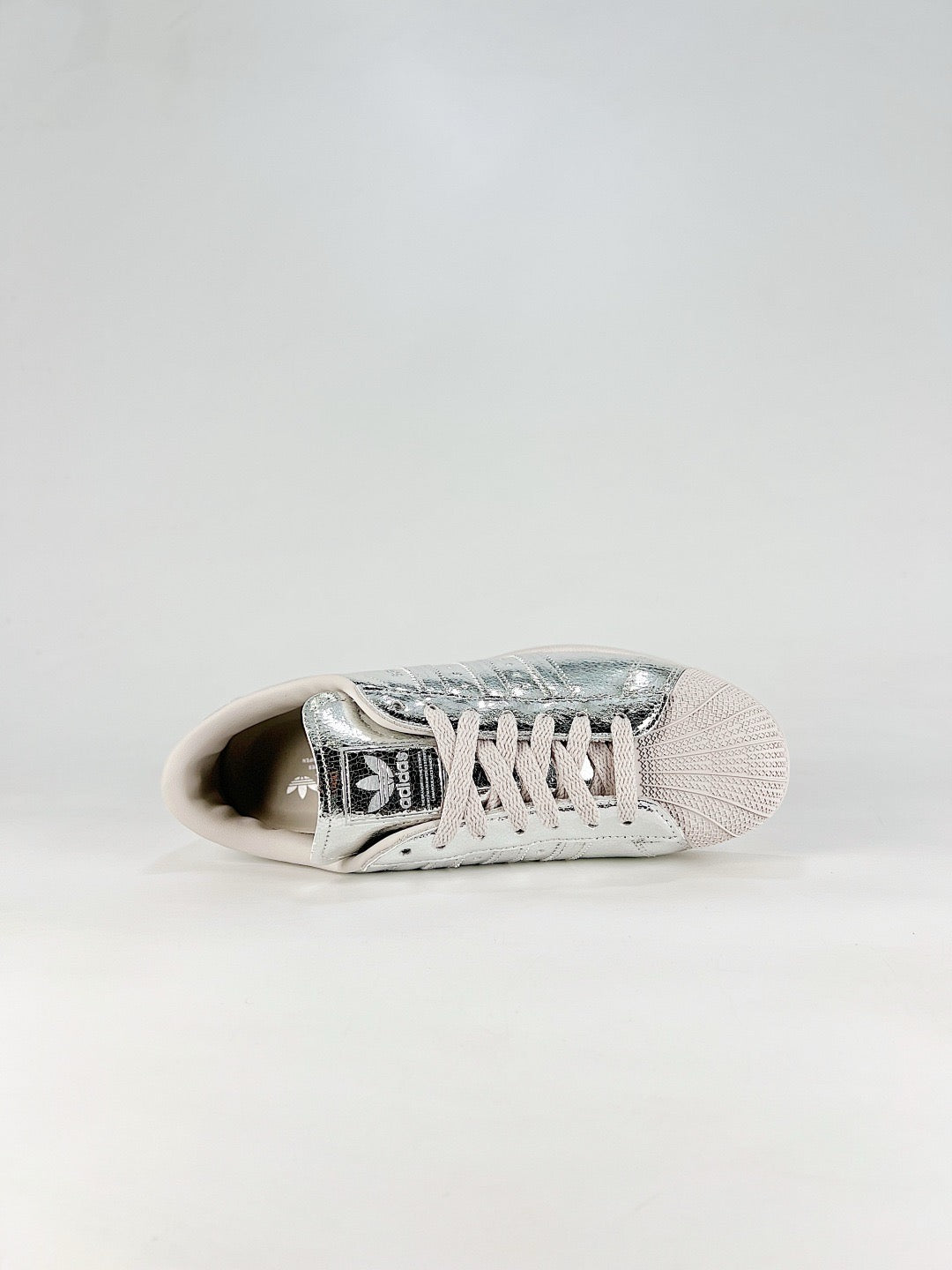 Adidas Superstar Sneaker Silver Cracked Metallic Shell Toe Unisex