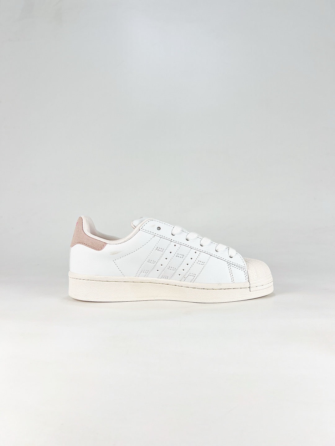 Adidas Superstar Sneaker White Light Pink Heel Shell Toe Unisex