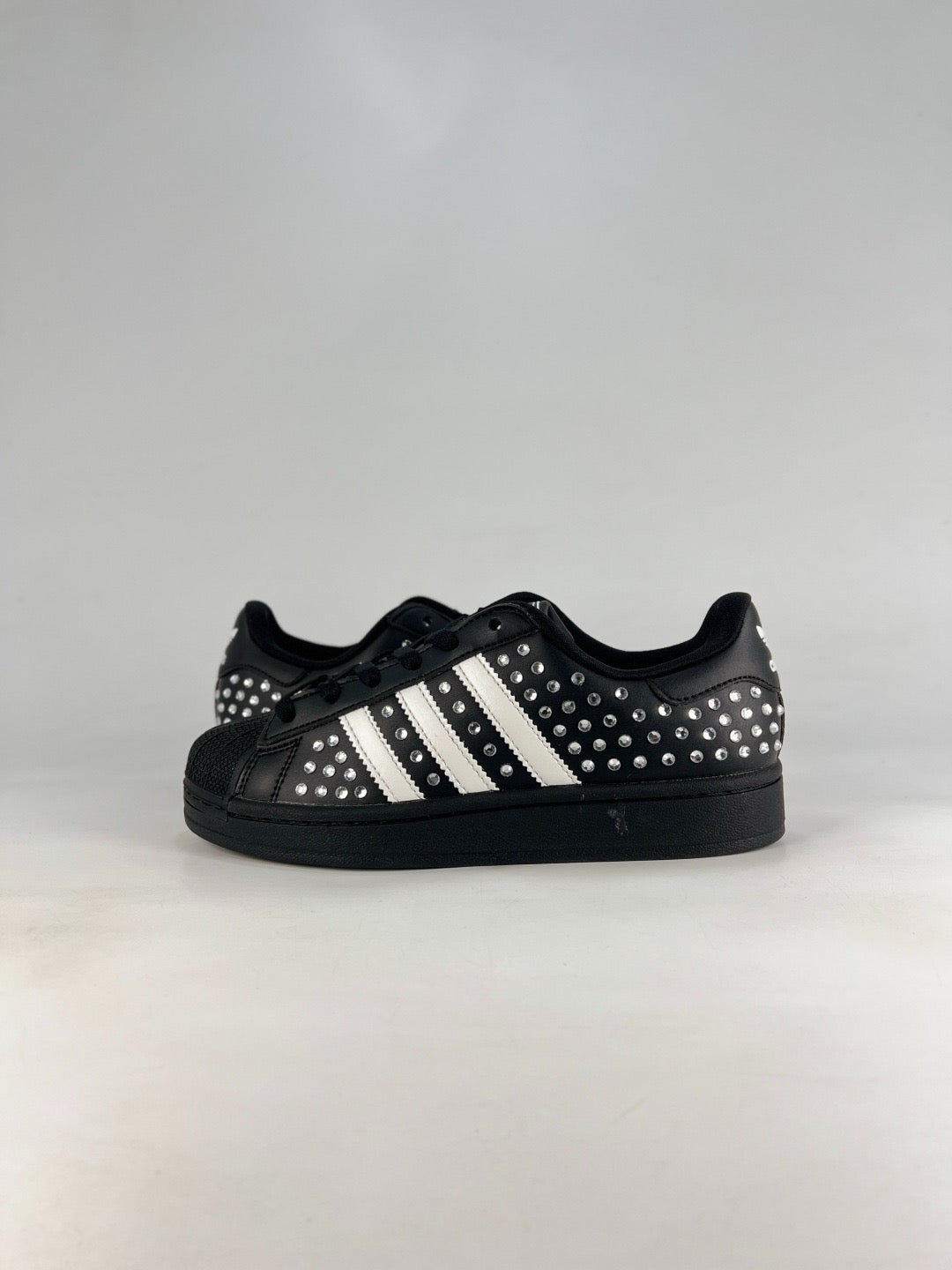 Adidas Superstar Sneaker Black Rhinestone Shell Toe Unisex