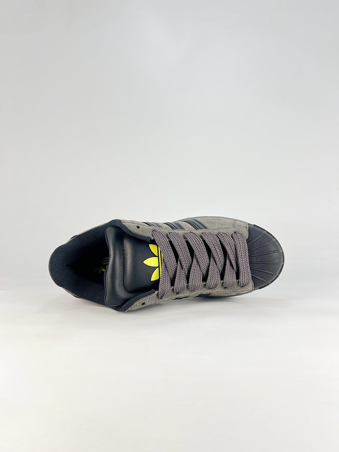 Adidas Superstar Grey Suede Black Stripes Sneakers Unisex