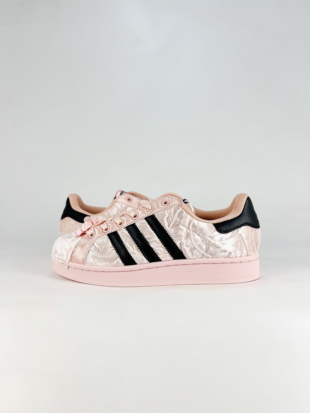 Adidas Superstar Pink Velvet Embossed Sneakers Unisex