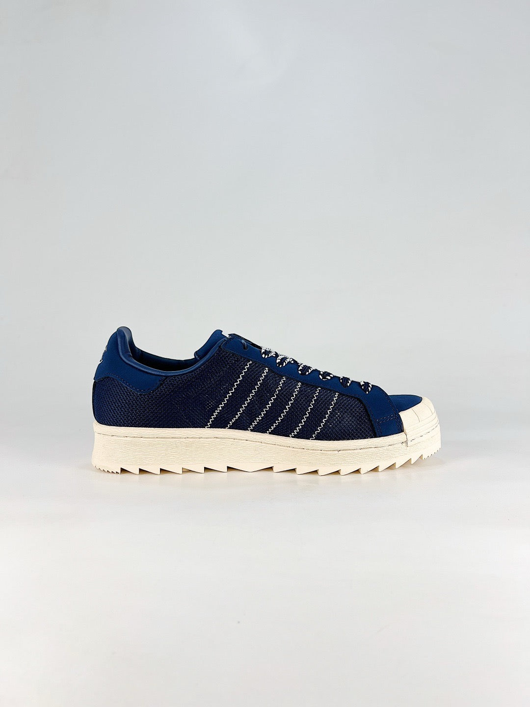 Adidas Superstar Navy Blue Mesh Serrated Sole Sneakers Unisex