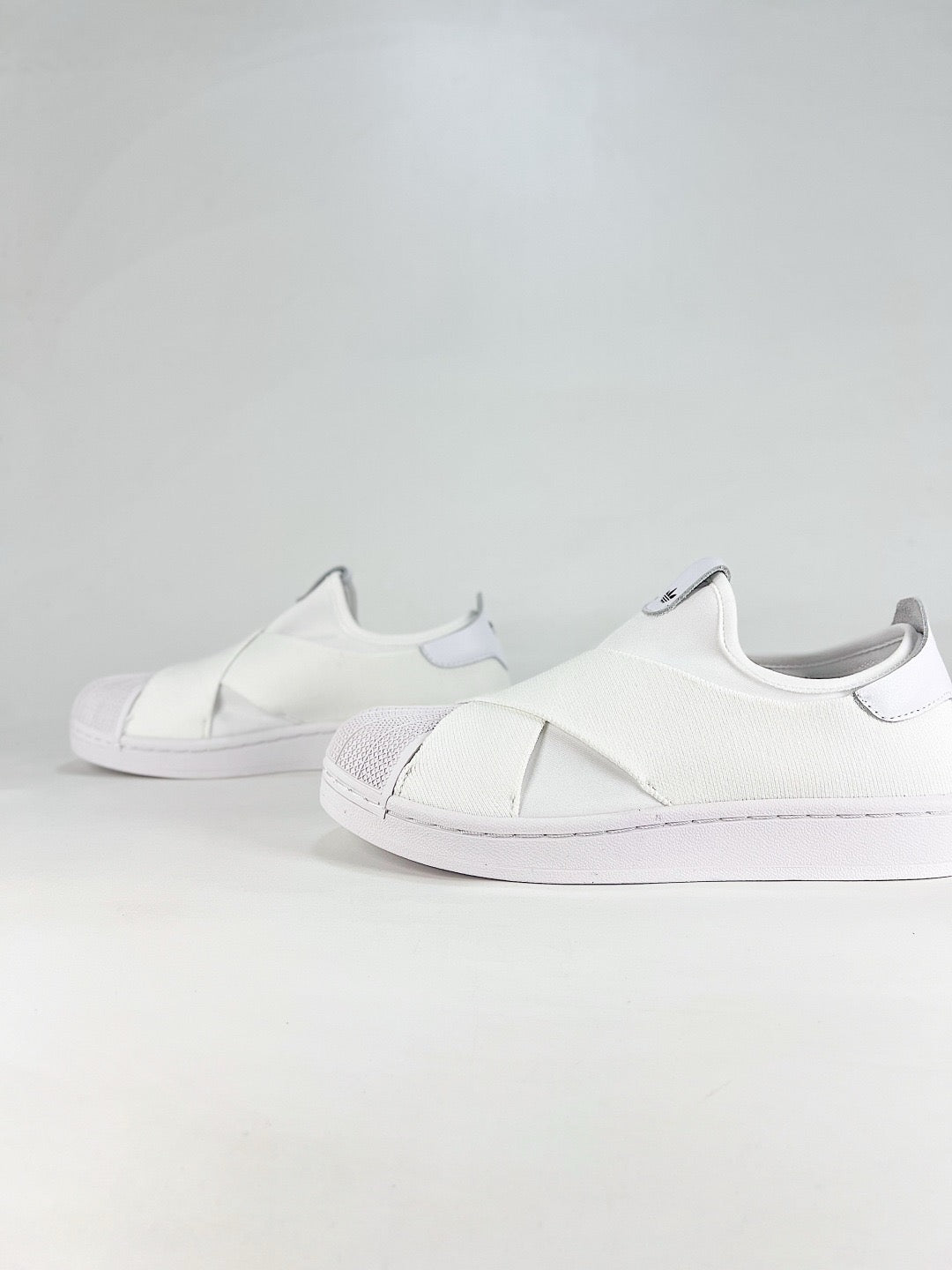 adidas Superstar Slip On White Cross Strap Sneakers Unisex
