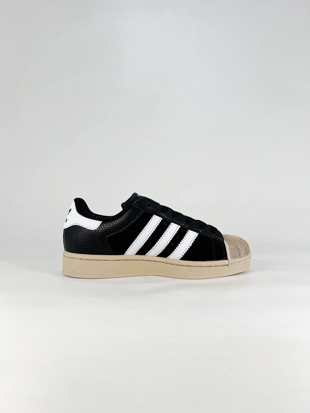 adidas Superstar Black White Stripe Gum Sole Sneakers Unisex