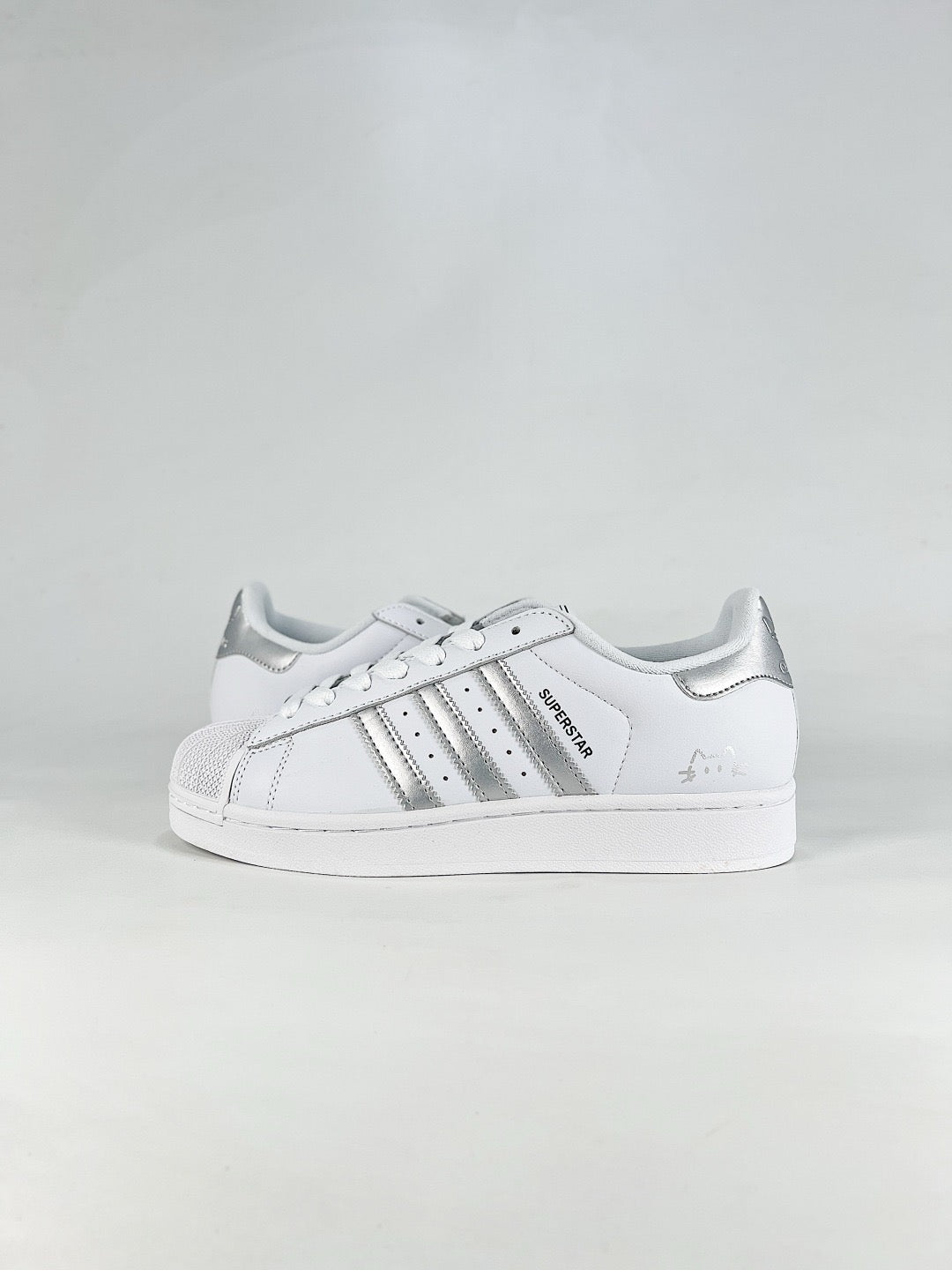 adidas Superstar White Silver Stripe Sneakers Unisex