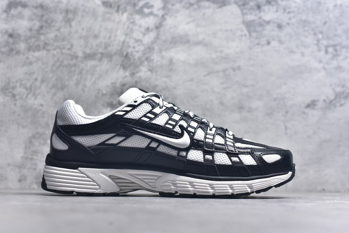 Nike P-6000 Sneakers Retro Metallic Silver Casual Running Shoes Unisex Black White