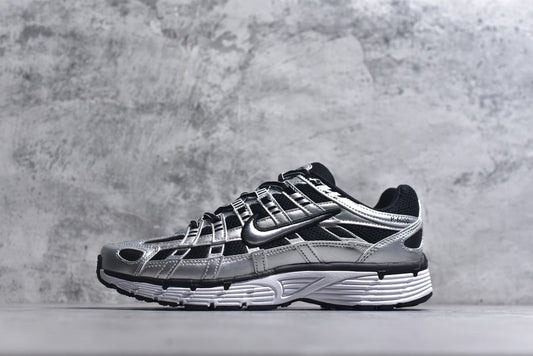 Nike P-6000 Sneakers Retro Metallic Silver Casual Running Shoes Unisex Metallic Silver / Black