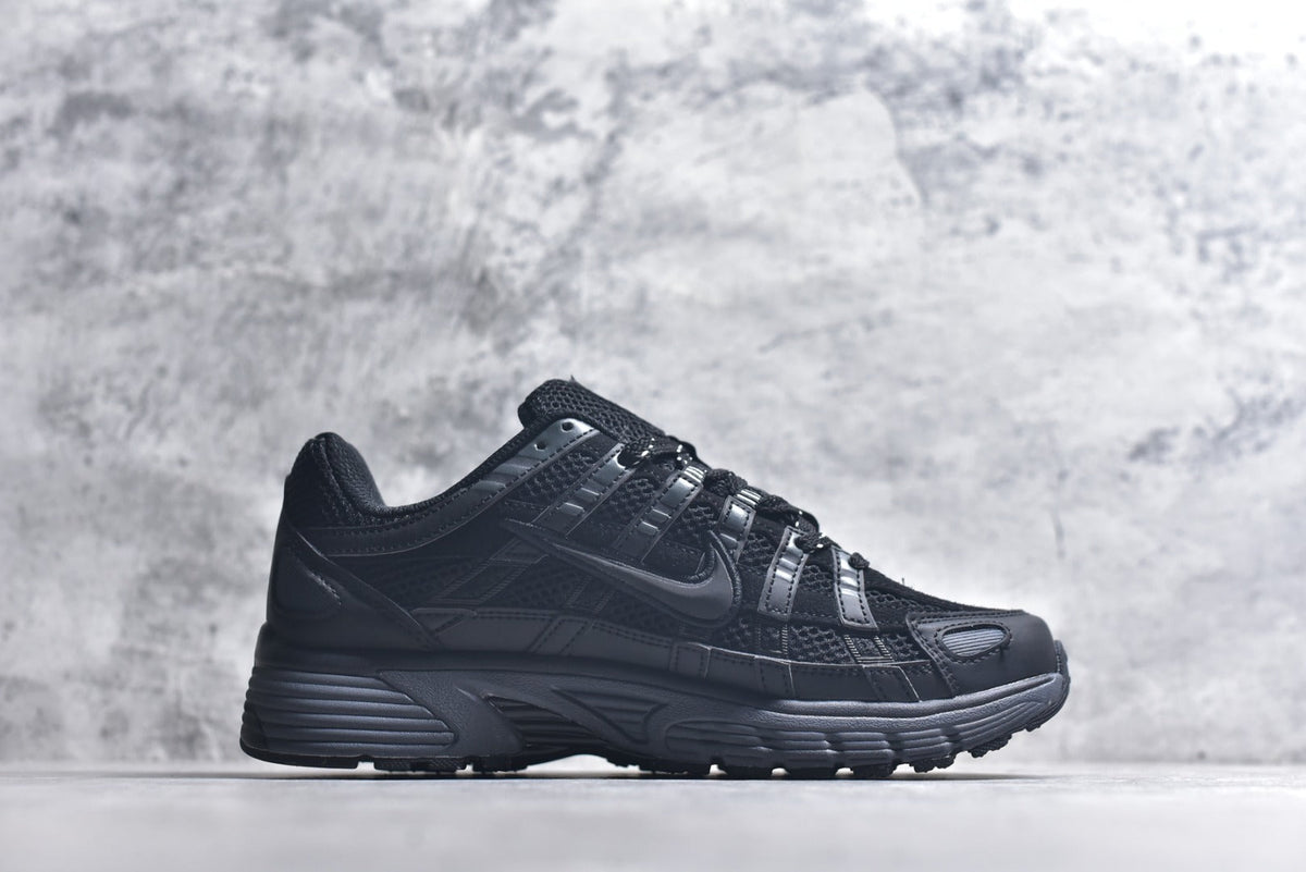 Nike P-6000 Sneakers Retro Metallic Silver Casual Running Shoes Unisex Triple Black