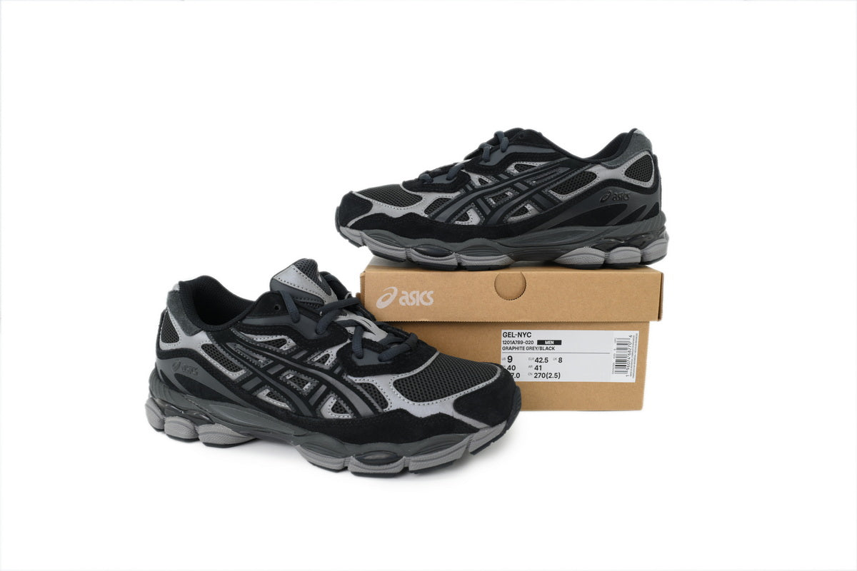 ASICS GEL-KAYANO 14 Unisex Retro Running Shoes Dark Grey/Silver Black