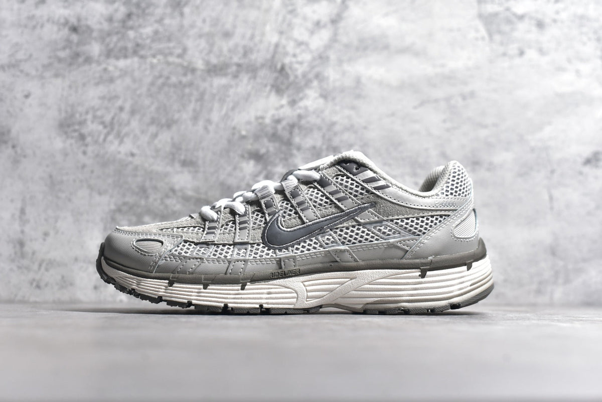 Nike P-6000 Sneakers Retro Metallic Silver Casual Running Shoes Unisex Taupe Grey