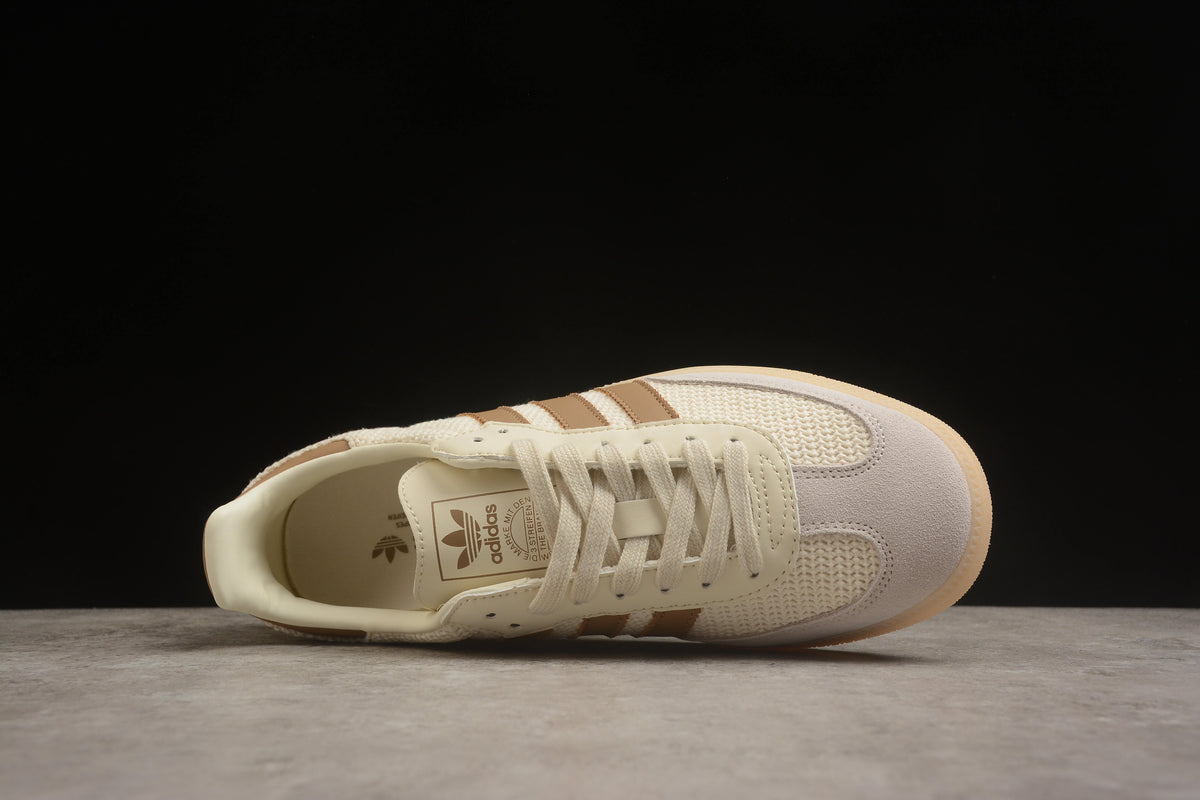 adidas Samba OG Unisex Retro Sneakers Cream White/Cardboard/Crystal Sand