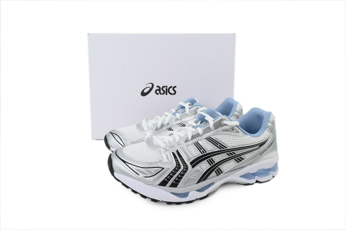 ASICS GEL-KAYANO 14 Unisex Retro Running Shoes WHITE/BLACK
