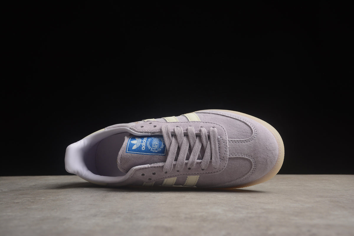adidas Samba OG Low Top Sneakers Leather Suede Retro Gum Sole Casual Shoes Unisex Light Lavender Suede