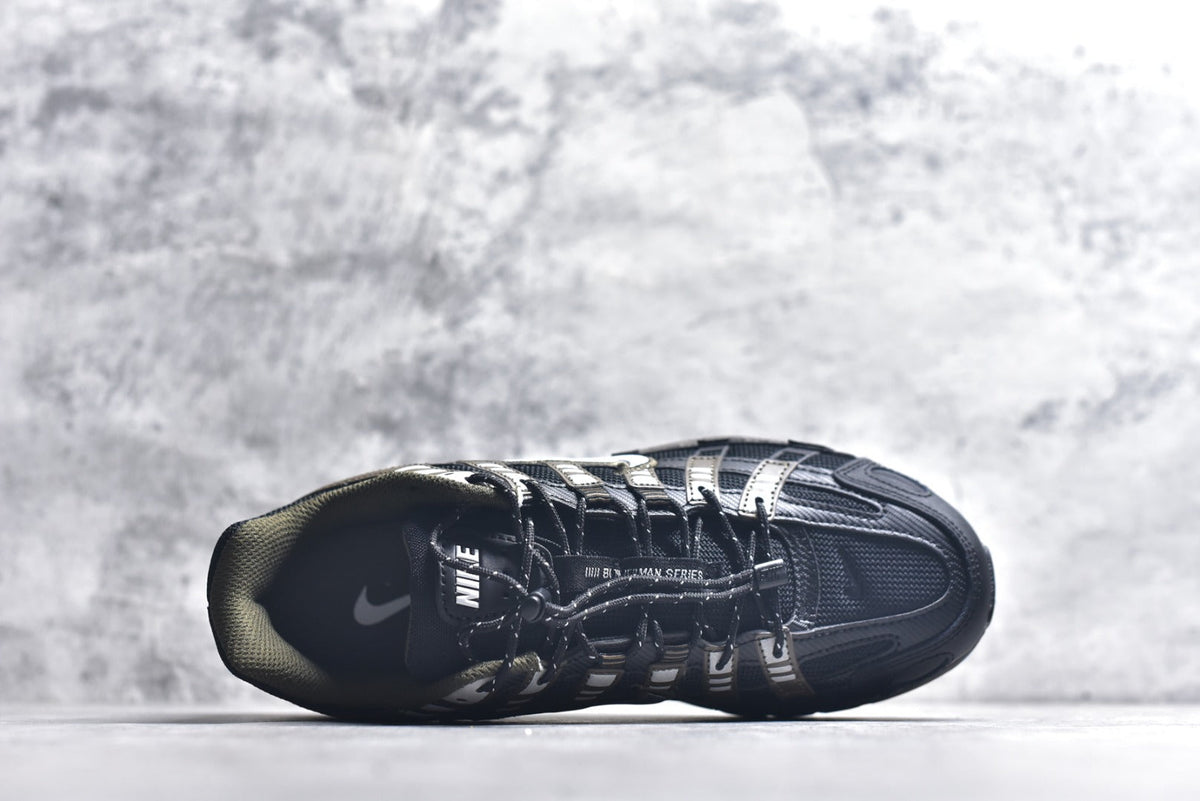 Nike P-6000 Sneakers Retro Metallic Silver Casual Running Shoes Unisex Black Olive