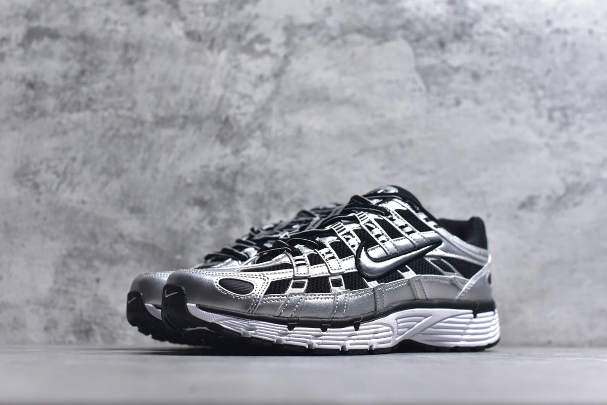 Nike P-6000 Sneakers Retro Metallic Silver Casual Running Shoes Unisex Metallic Silver / Black