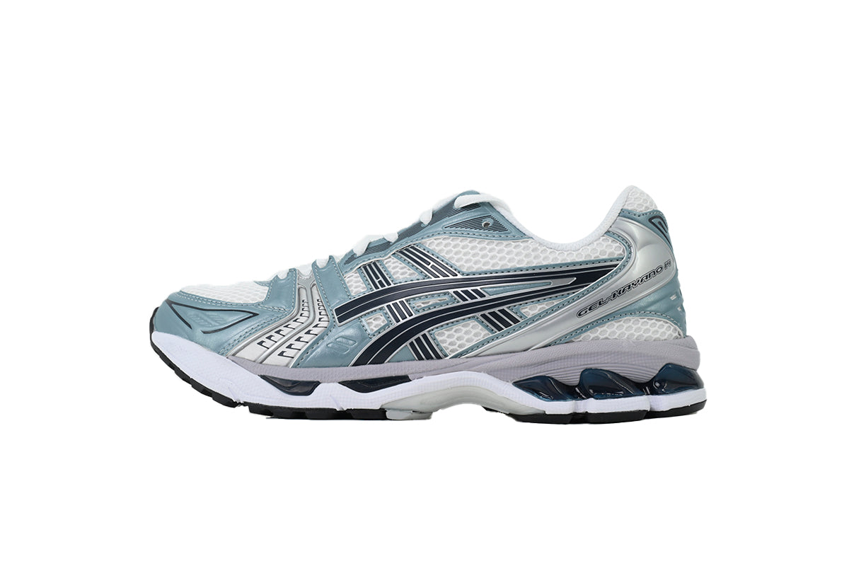 ASICS GEL-KAYANO 14 Unisex Retro Running Shoes White Light Blue Black