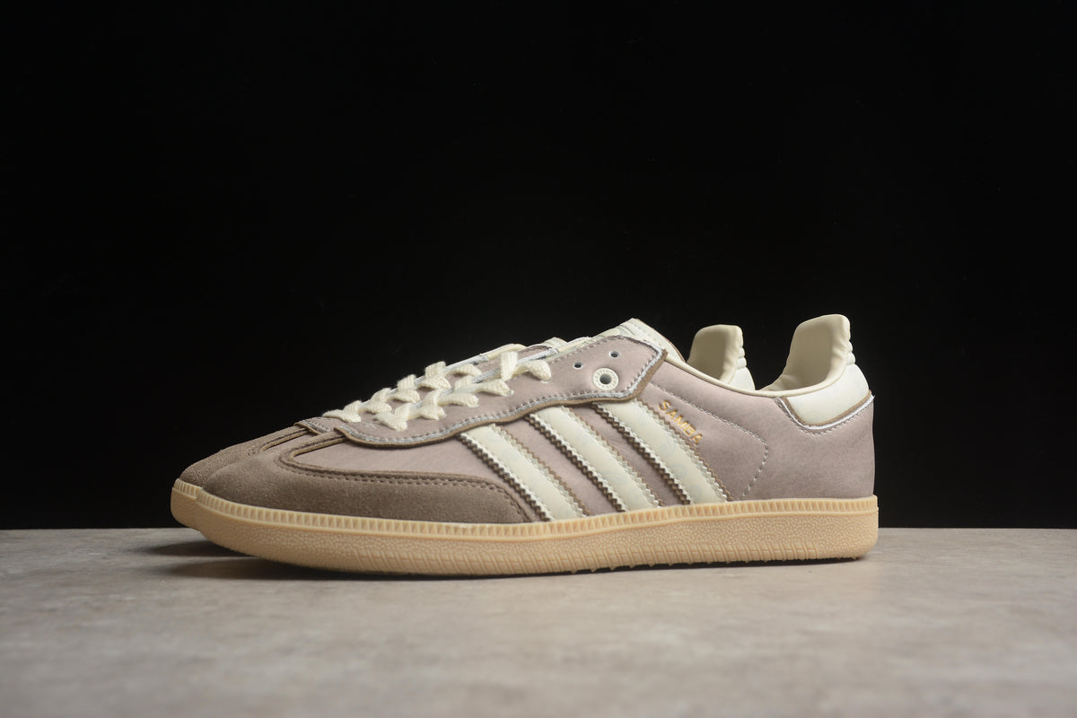 adidas Samba OG Unisex Retro Sneakers Taupe & Dusty Brown Suede