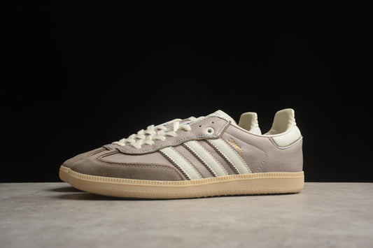 adidas Samba OG Unisex Retro Sneakers Taupe & Dusty Brown Suede