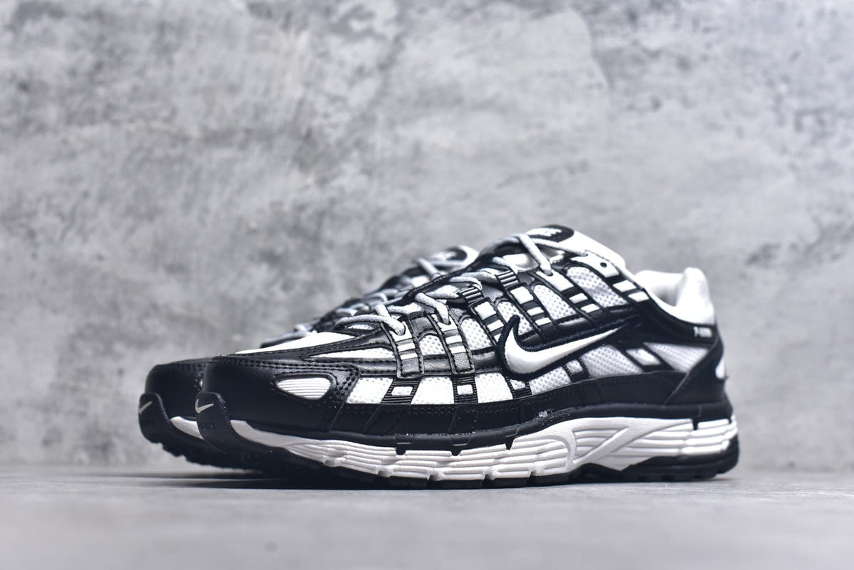 Nike P-6000 Sneakers Retro Metallic Silver Casual Running Shoes Unisex Black White