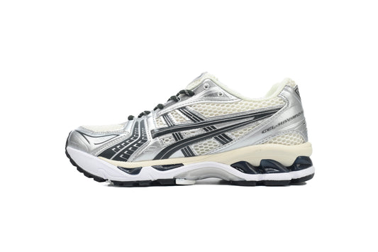 ASICS GEL-KAYANO 14 Unisex Retro Running Shoes Silver White Black