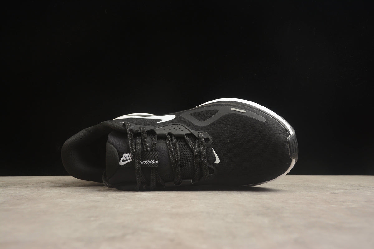 Nike Air Zoom Structure 26 Chunky Sneakers Sport Running Shoes Black / White